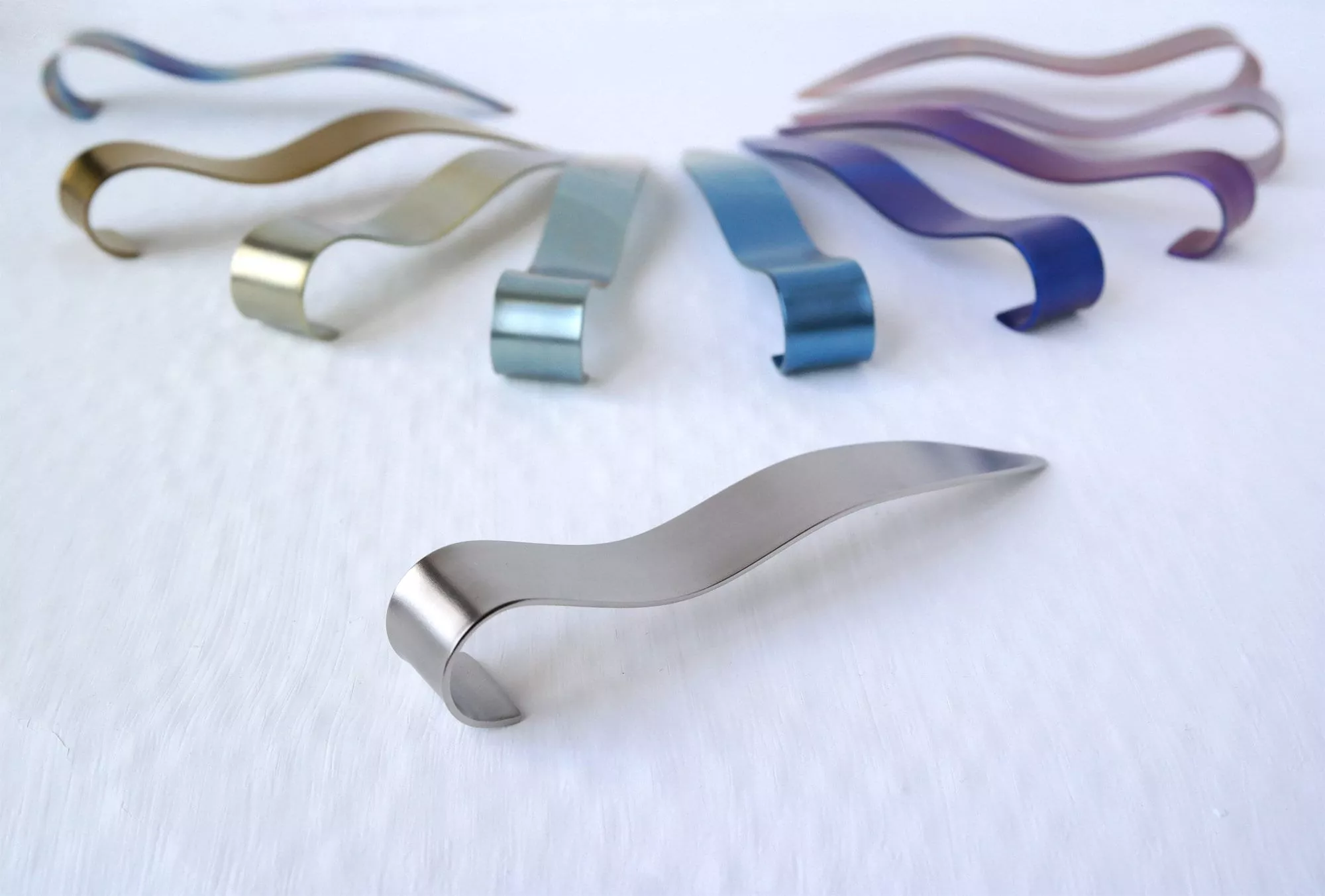 Einfarbiges Haarkomma, Haarstab aus Titan, titanium hairstick